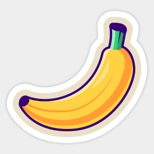 Banana Fruit Cartoon Sticker